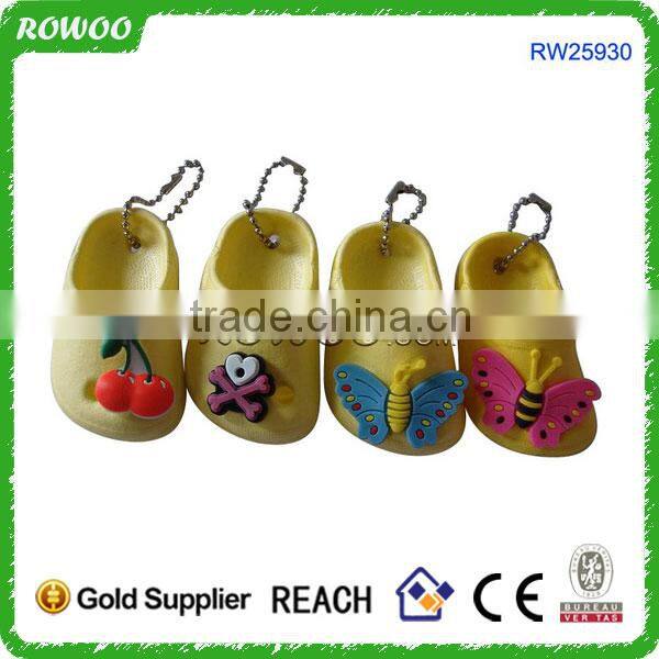 Key Tag Buckle Ring Chain Holder Keychain,EVA slipper keychain