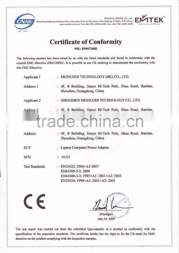 505G 90W,Automatic Universal laptop adaptor for car and home use