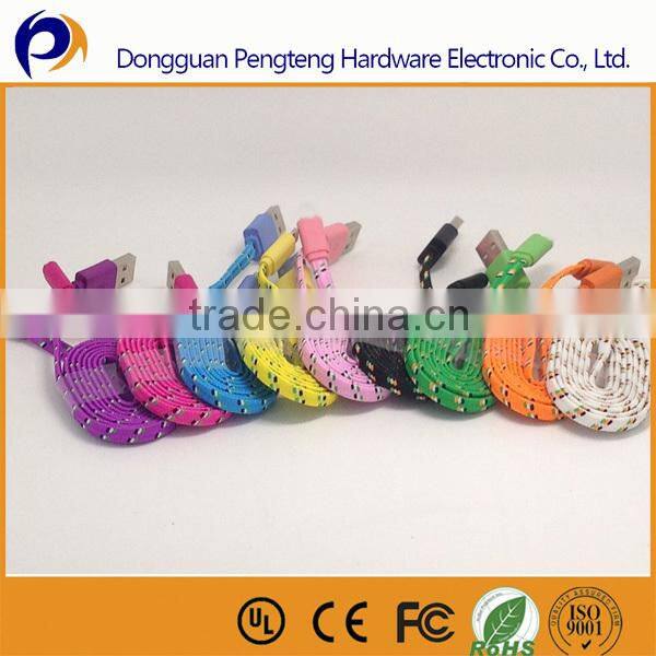 3 ft/ 10 ft usb cable for mobile phone braided cable
