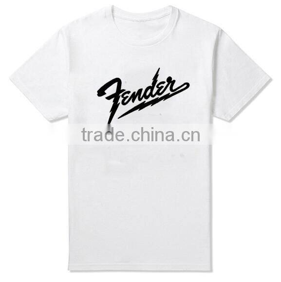 Fashion Men 100% Cotton Printed Collar Short Sleeve T-shirt