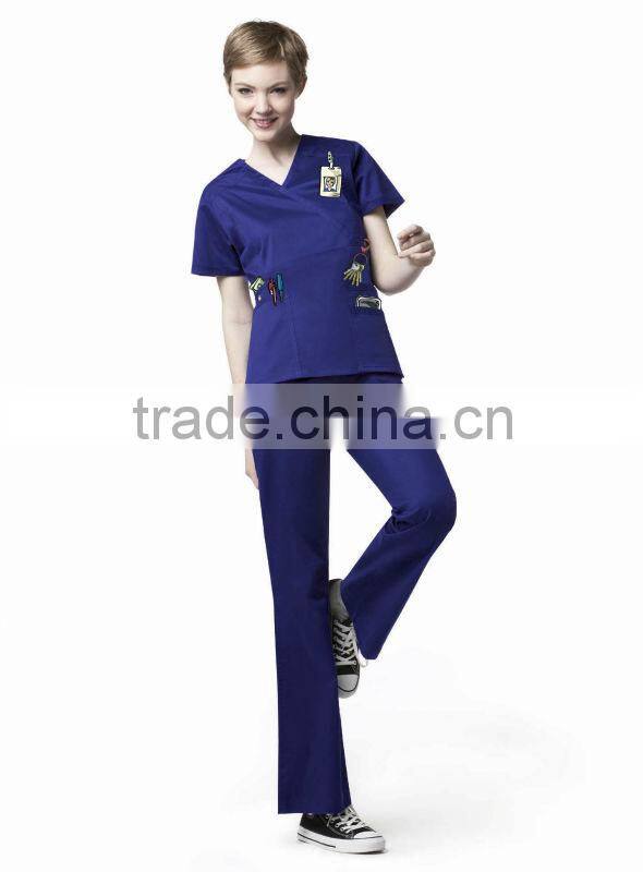Fashion Scrubs for women/Medical Crossover Scrub Top