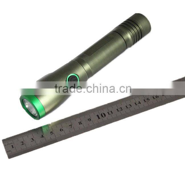 LED aluminium flashlight new torch light USB flashlight