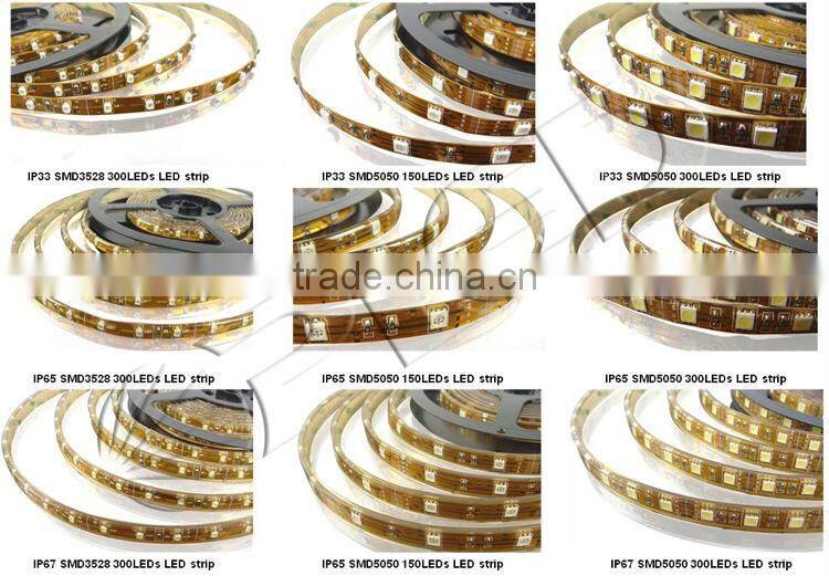 DC12V 30pcs/m CE&ROHS IP68 5050 smd led strip rgb 5m