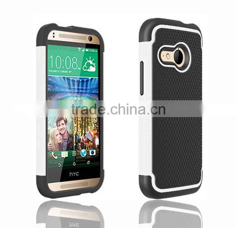 2015 New Universal sturdy and durable rugged ballistic shockproof defender cheap ballistic durable TPU case for HTC One M8 mini