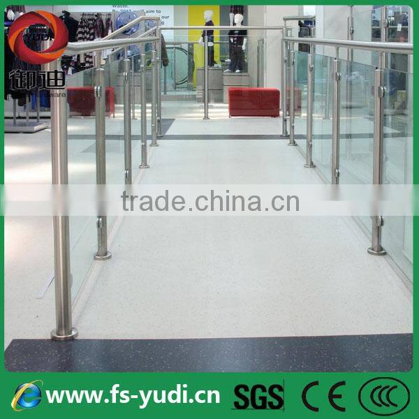 modular steel toughed glass railings design for stairs prices