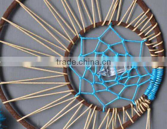 Crystal Dream Catcher Bedroom Decor, wall hanging, Lilac dream Catcher Bohemian Feather Dream Catcher Crochet Dream Catcher