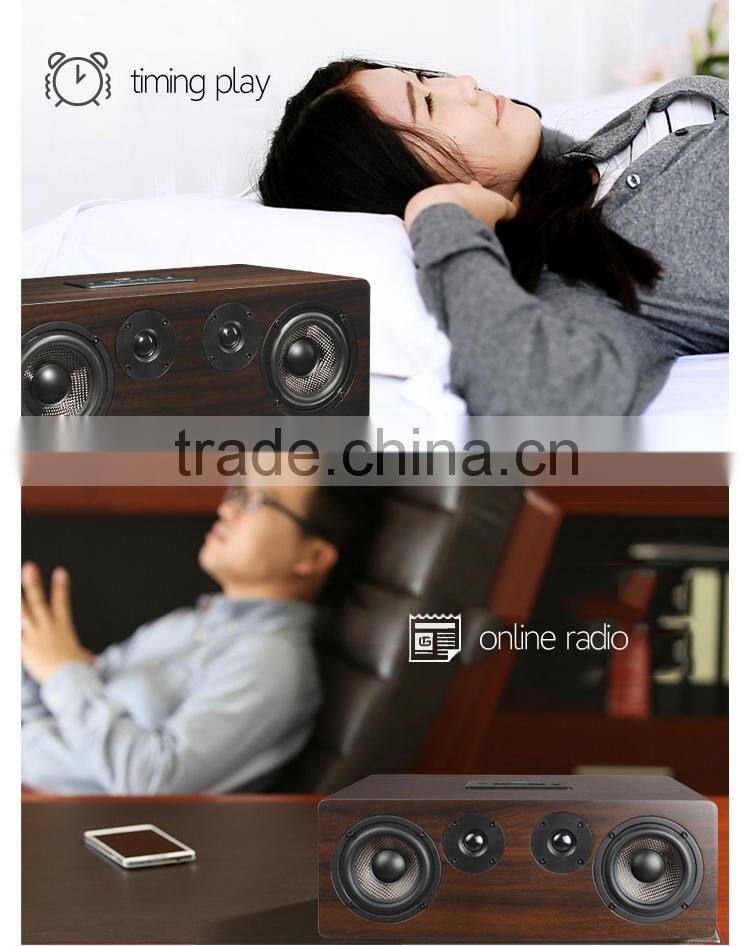 Wholesale Vintage wooden HiFi WiFi Stereo speaker