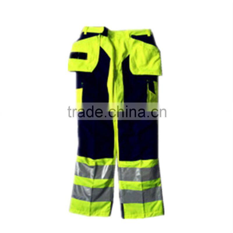 Fluorescent Reflective Working Pants with Multi-pockets Made in China