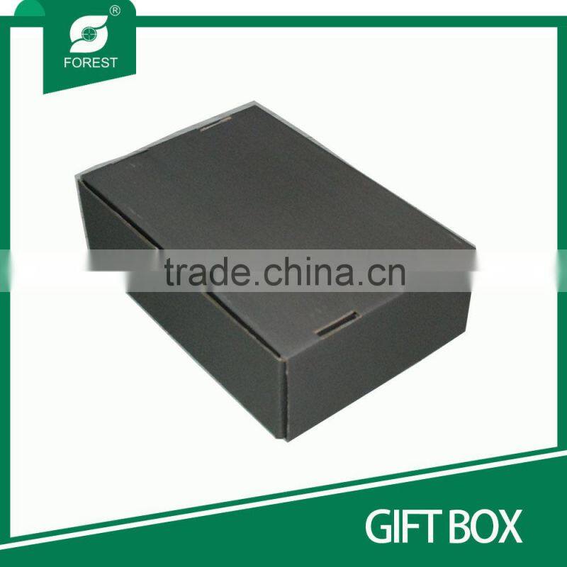 HIGH END CUSTOM MADE CORRUGATED GIFT BOX FOR POSTAGE WITH HOT SILVER STAMPPED INSIDE