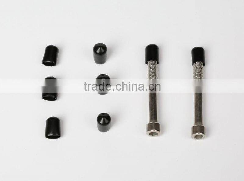 Red steel pipe end caps