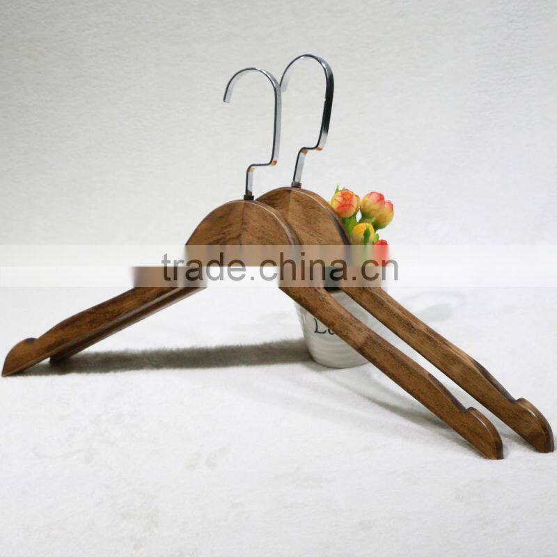 High quality new anti-slip wooden hanger for clothes