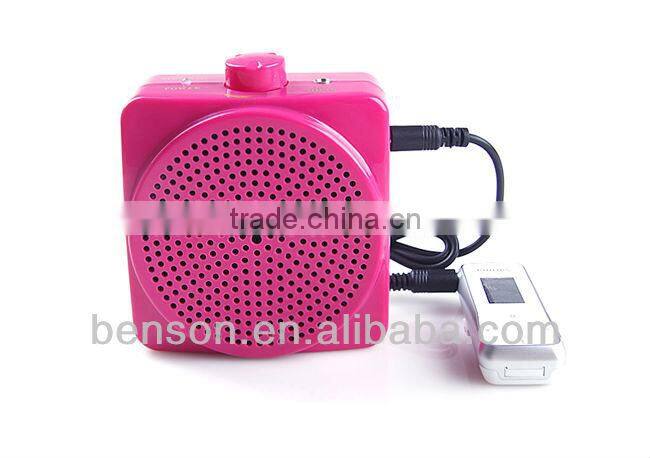 mini portable audio waistband amplifier speaker, microphone,audio amplifier, megaphone N71 Red