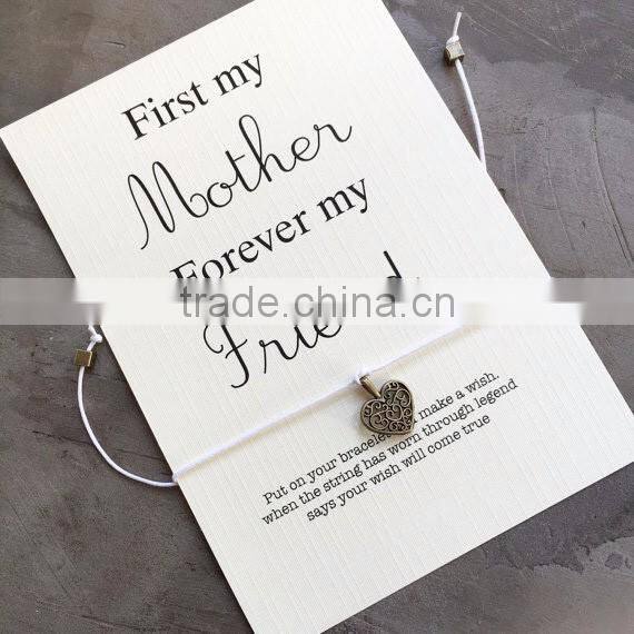 Mother day gift jewelry wish heart bracelet for Mom