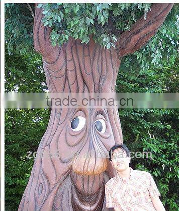 theme park animatronic life size talking tree for decoration