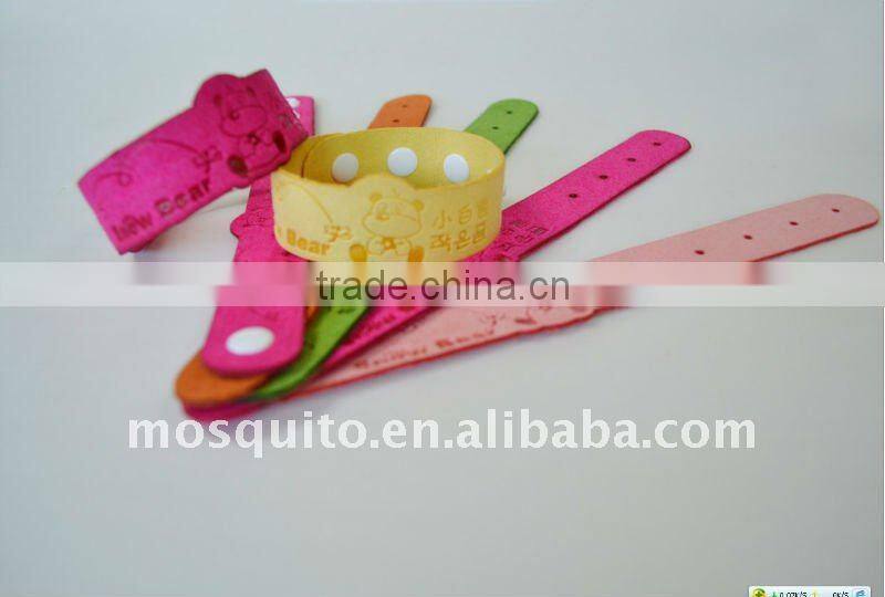 Any dedign microfiber& leather natural mosquito repellent bracelet bangles