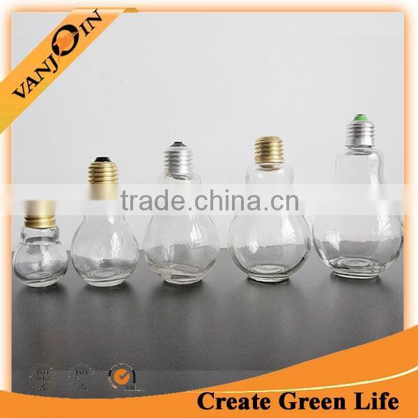500ml Bulb Glass Juice Bottles With Brass Screw Lid