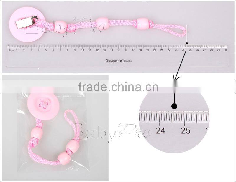 2015 New DIY Baby Products High Quality Cute Silicone Pacifier Holder Ring