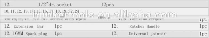 20pcs 1/2"Series carrepair tools set