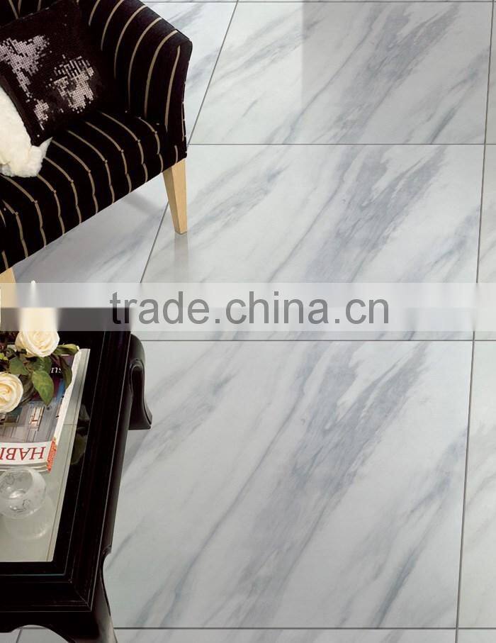 white micro crystal floor tile, luxury glass porcelain marble look tiles glazed grey vein