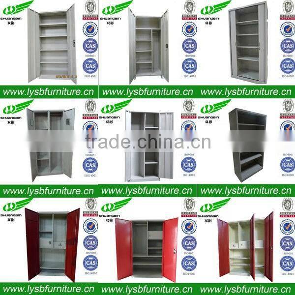 6 layer steel library book shelf with double side