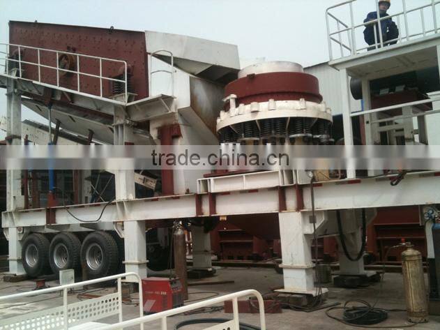 Easy maintenance mobile stone crushing line