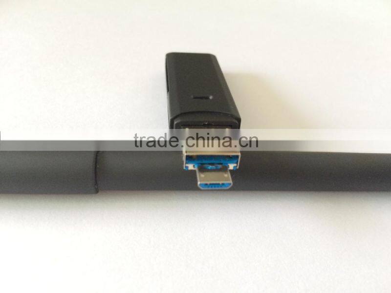 USB 3.0 Micro SDXC SD TF Card Reader+USB2.0 Micro USB OTG Card Reader Adapter for Smartphone and PC