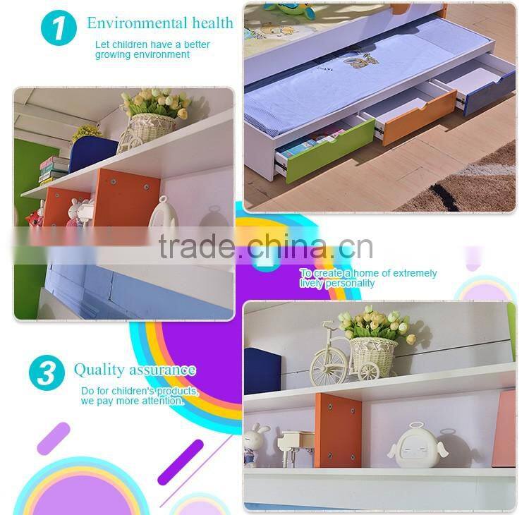 805# colourful triple bunk bed for kids