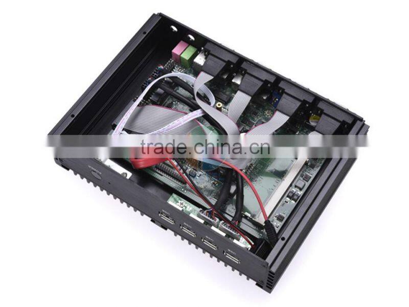 Intel Celeron C1037U 1.8Ghz CPU auto boot USB 3.0 Dual Gigabit Lan 4 COM HD 8G RAM Only Fanless desktop computer industrial