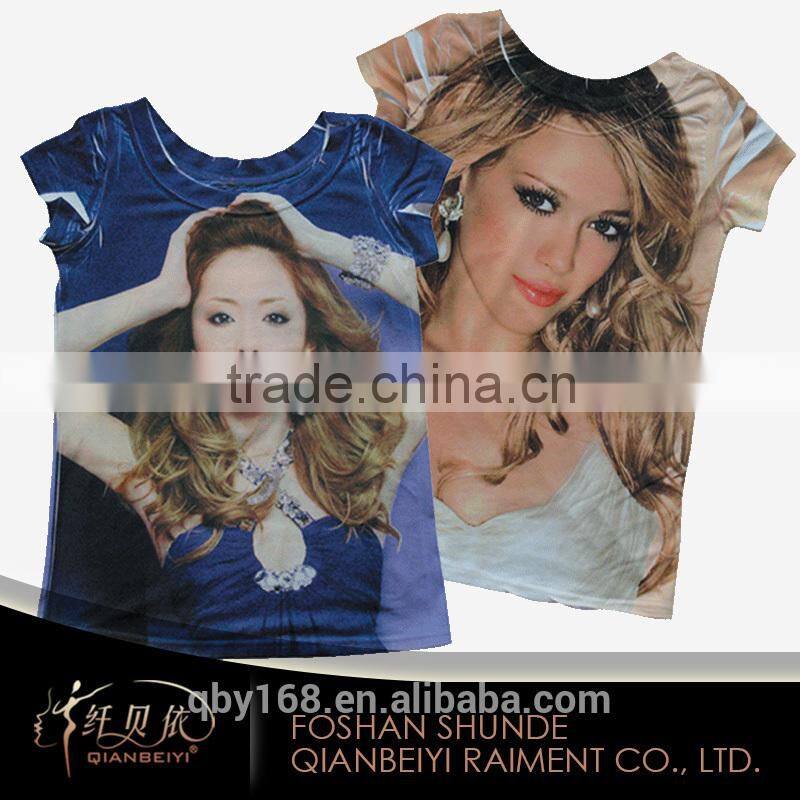 Wholesale custom personalize women t-shirt printing with printing logo