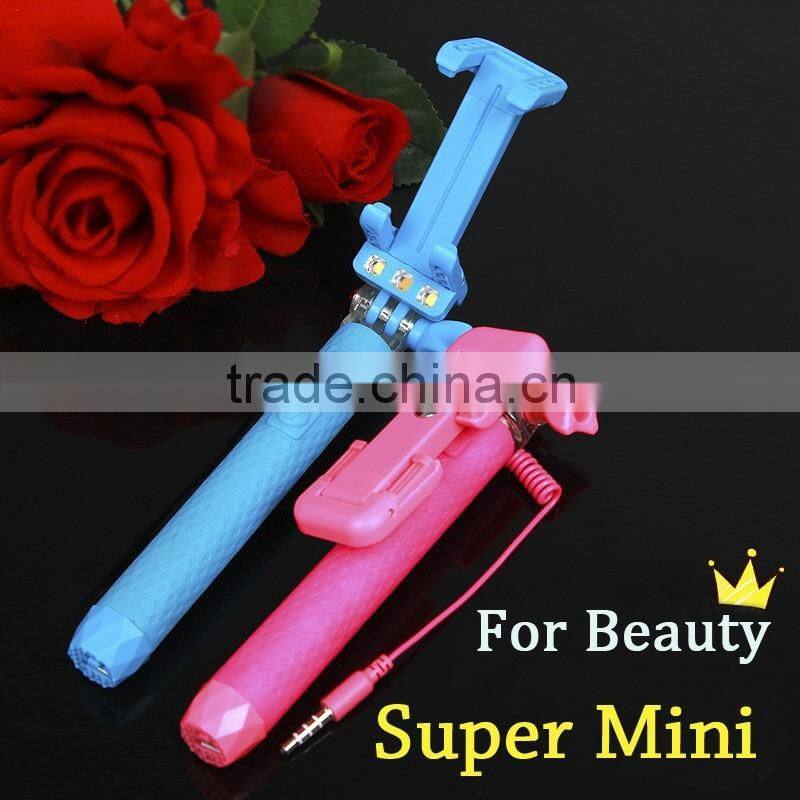 Selfie Monopod LED Flash Smartphone Selfie Stick Supreme Mini Night Version LED Filling Light For Android Phone for iPhone
