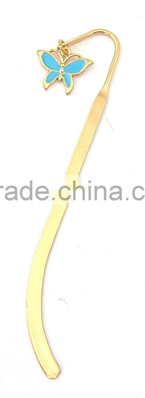 Butterfly charm metal Bookmarks, Made of Alloy and Crystal