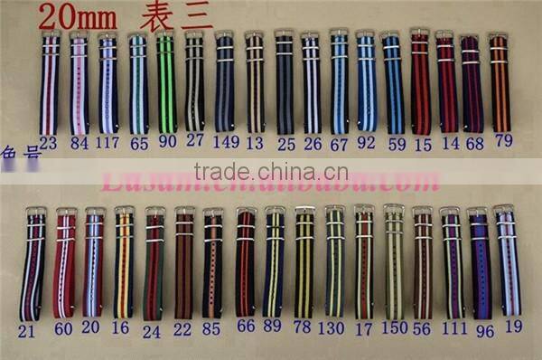 20MM Fashion wholesale nato watch strap with buckle