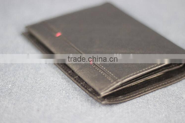 Short Wallet With Weatern Style,Two Folded Of Genuine Leather Wallet,Soft Leather