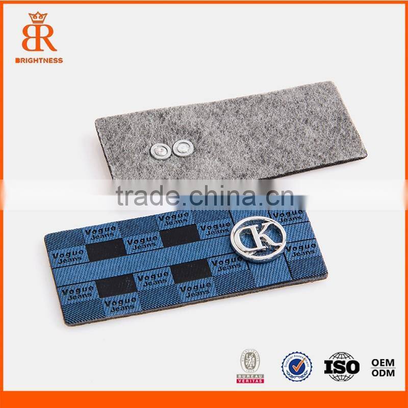 Fashion design leather patch labels leather labels for handbags