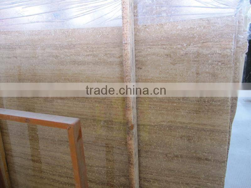 Cream travertine slab vein cut travertine slab