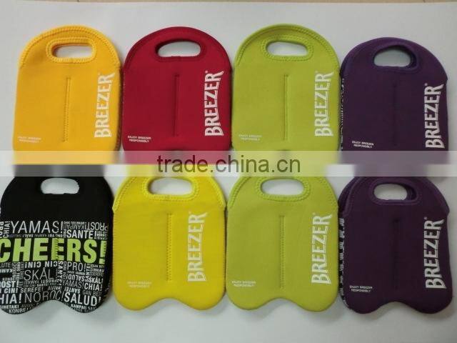 wholesale portable wine bottle cooler bag, wine bottle tote bag