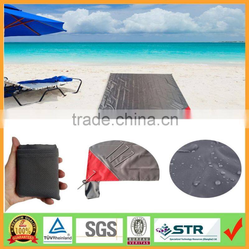 Portable Mini Hiking Picnic Beach Pocket Blanket with Drastring Pouch