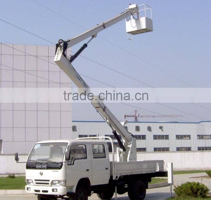 Small Truck mounted hydraulic articulated boom lift equipment for repairing