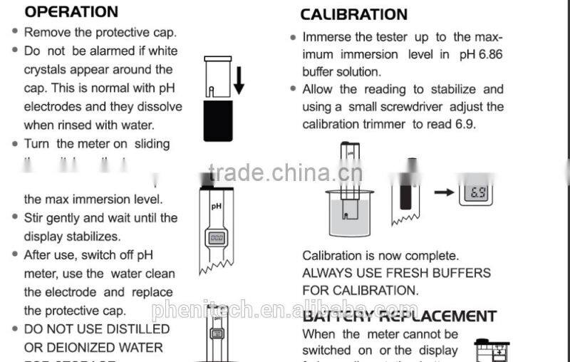 Professional pen-type digital water ph tds meter