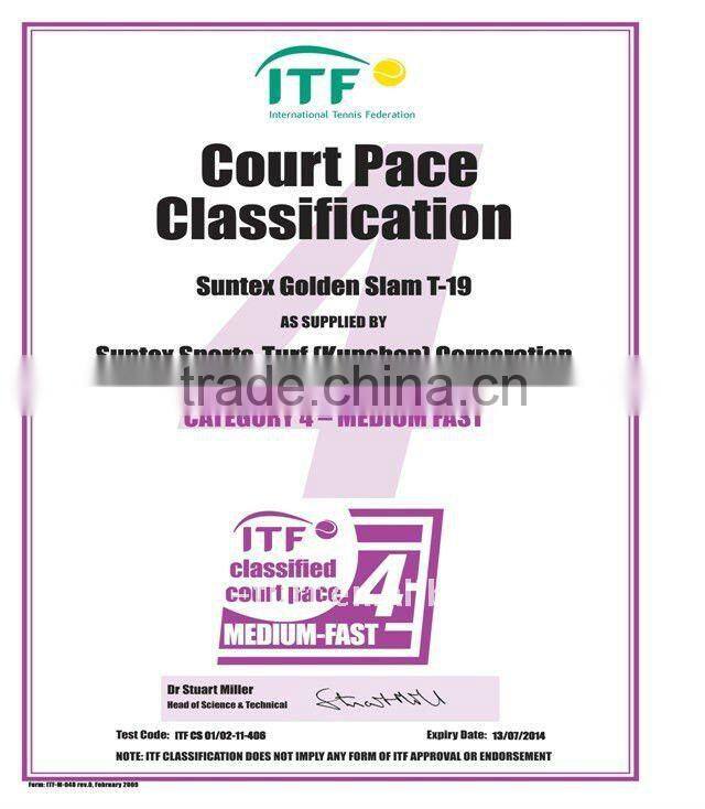 Suntex Golden Slam-T19 artificial turf for tennis court