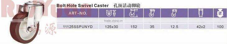 Stainless Steel Single Bolt Hole Fixing Castors