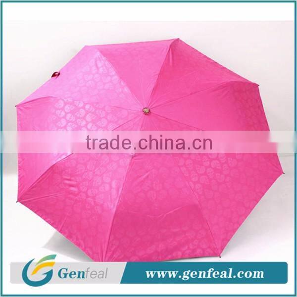 special shape metal skull handle folding umbrella with auto open function