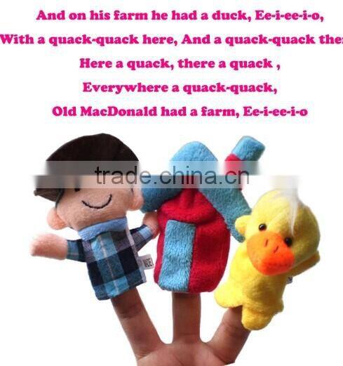 The Nursery Rhyme Finger Puppets "Old Macdonald Had A Farm" Baby Toys For Children JPtoys140704