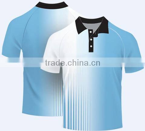 Custom sky blue 2014 new style Sport Custom cheap uniform polo shirts