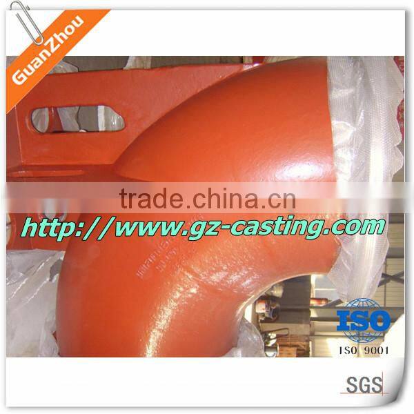 Large diameter flanged pipe elbow
