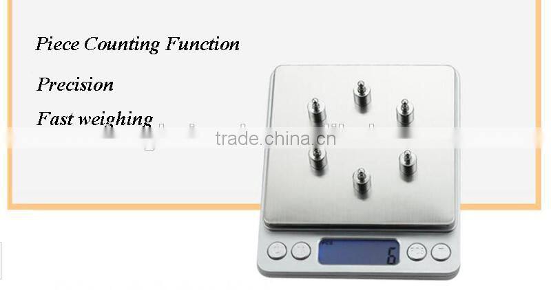 Brushed Stainless Steel High Accuracy Jewelry Scale 0.1g