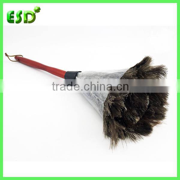 Large Natural Ostrich Feather Duster With Wooden Handle