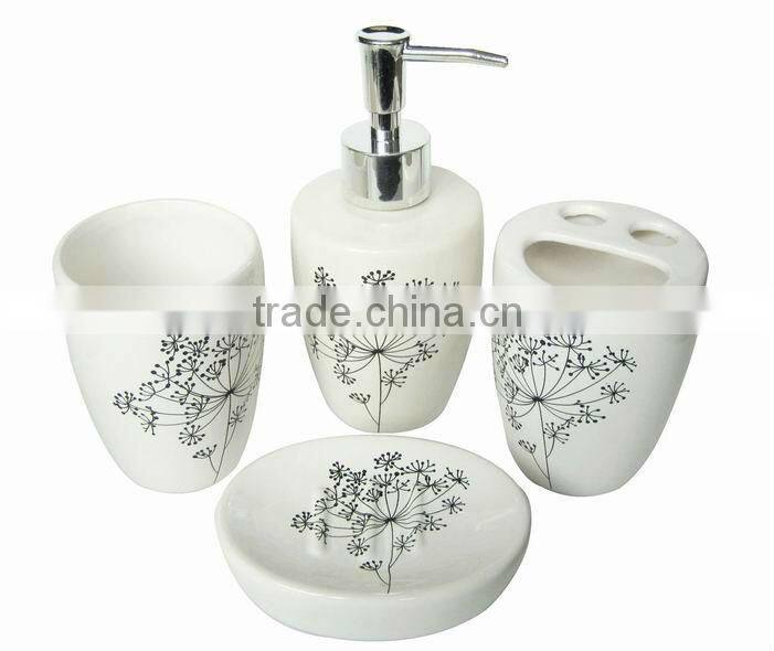 bathroom set soap dish cup toothbrush holder liquid soap dispenser