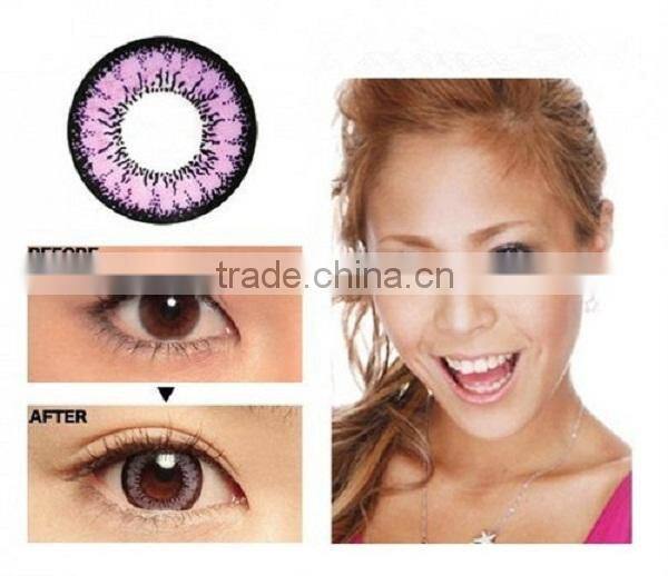 Authentic korea geo contact lens good quality colour contact lens GEO XCH yearly geo contact lens