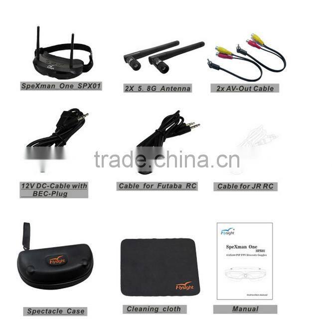 C663 5.8GHz FPV Video Wireless AIO Video Goggles SpeXman Flysight w/ Headset&front camera compared with FatShark Dominator V2